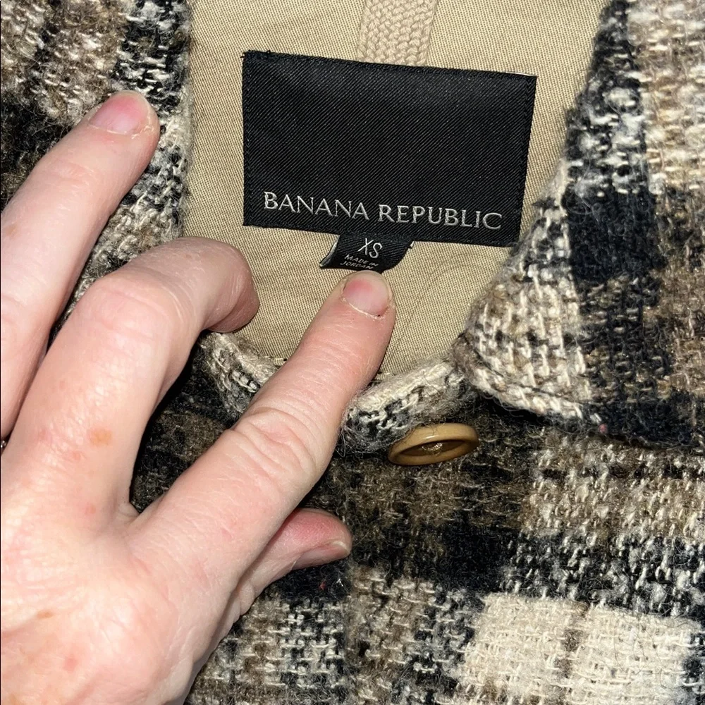 BANANA REPUBLIC Wool/Alpaca Italian Boucle Shirt Jacket Shacket Size XS - Picture 6 of 6